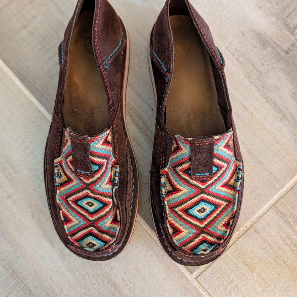 Ariat Brown And Multicolor Patterned Loafers - image 2